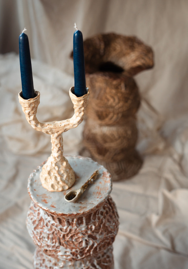 beige candleabra