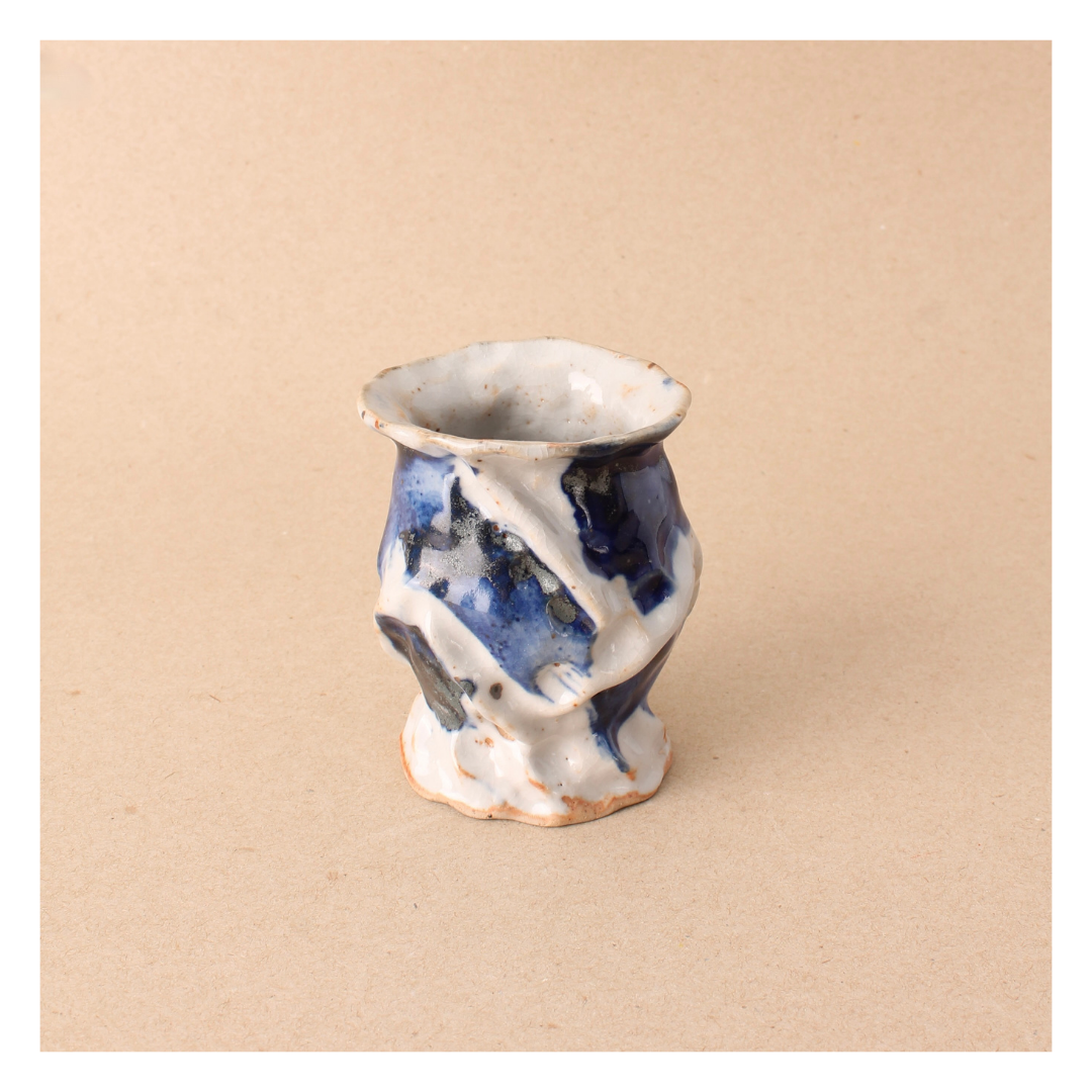 blue mini bud vase