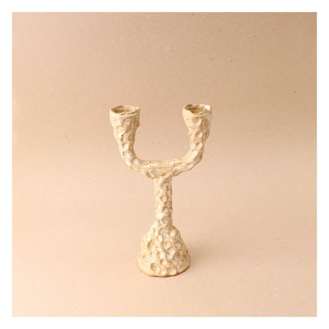 beige candleabra