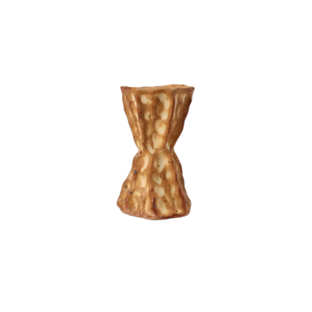 brown pinch short candlestick