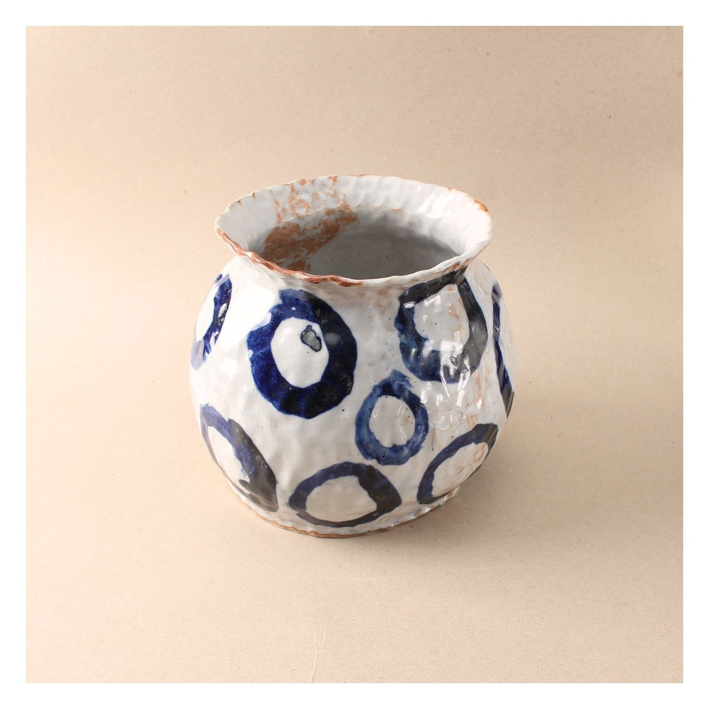 cobalt circle vase