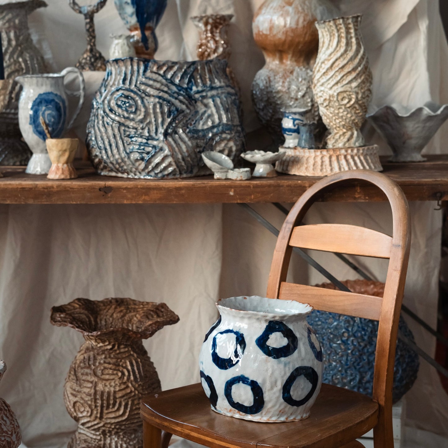cobalt circle vase
