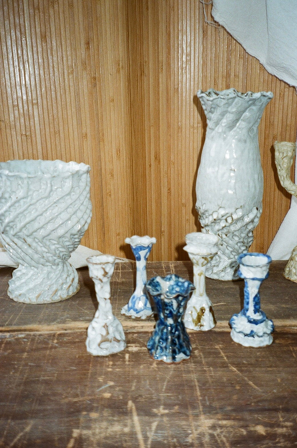 white twist vase