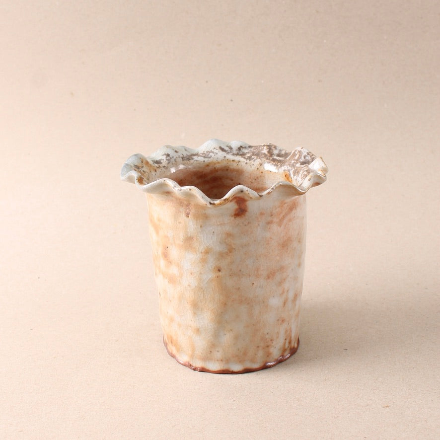 brown cylinder vase
