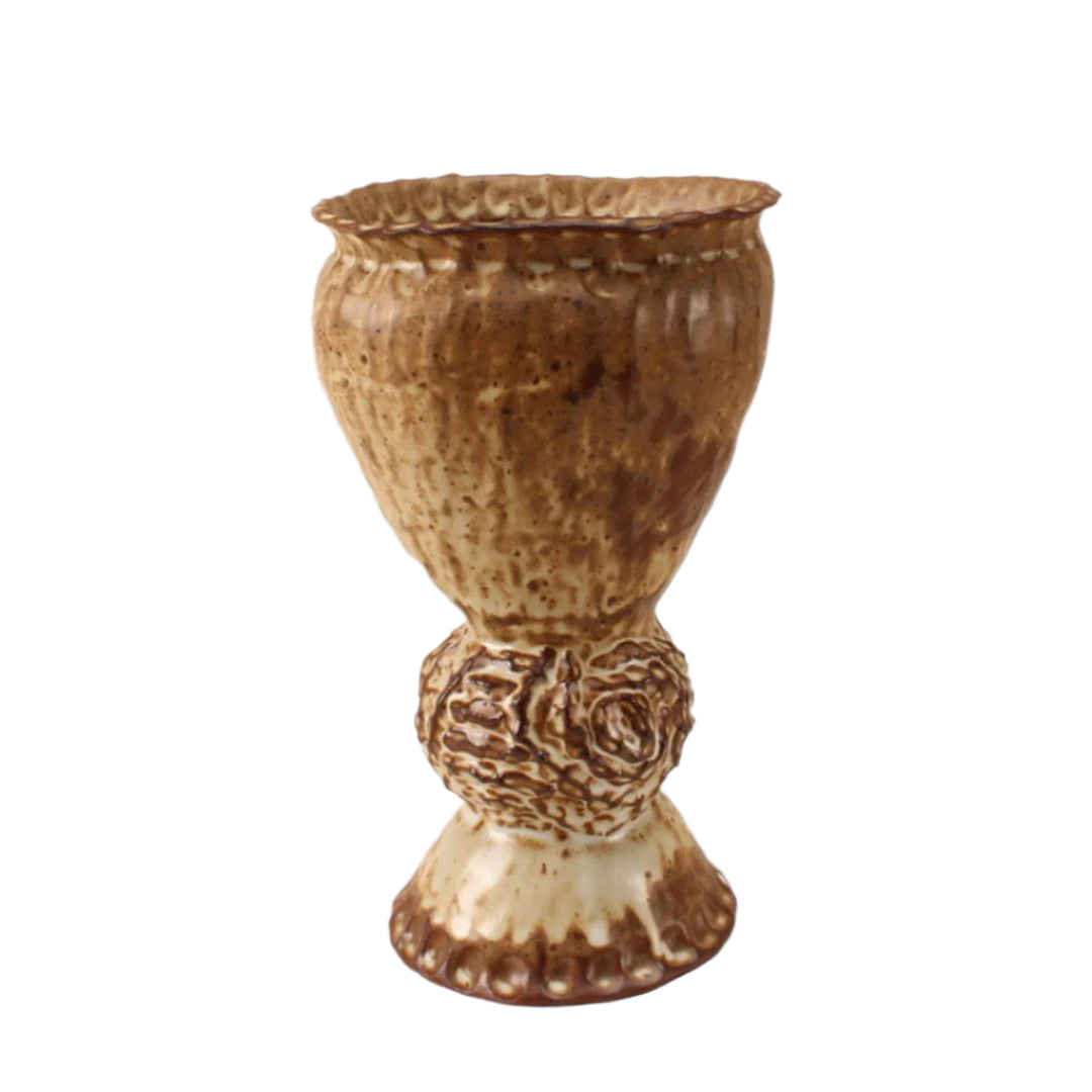 brown swirl vase