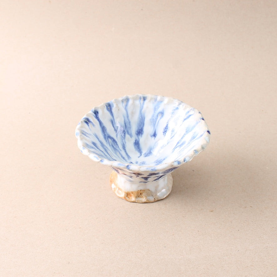 cobalt drip woodfired bowl