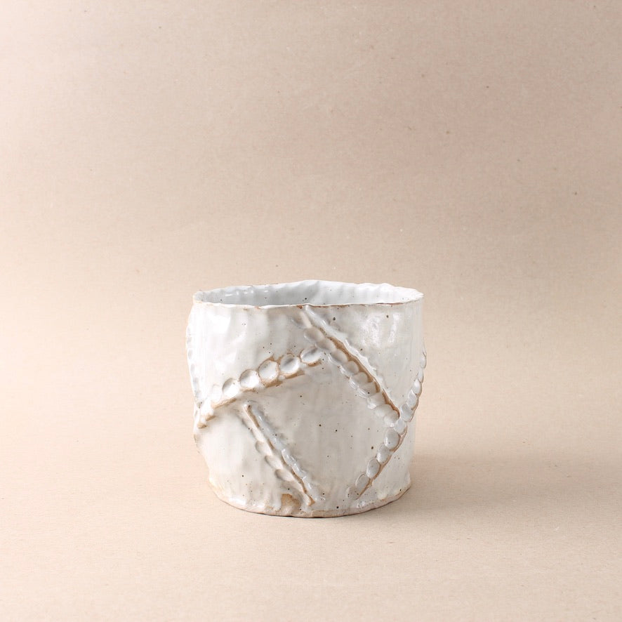 white cylinder vase