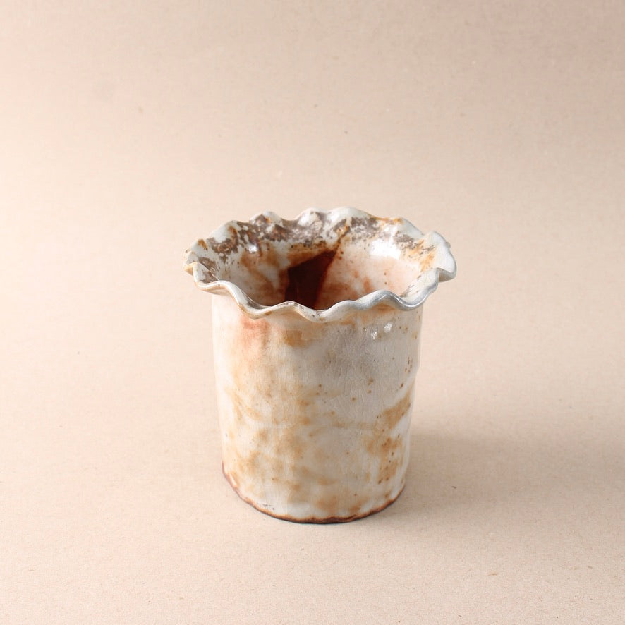 brown cylinder vase