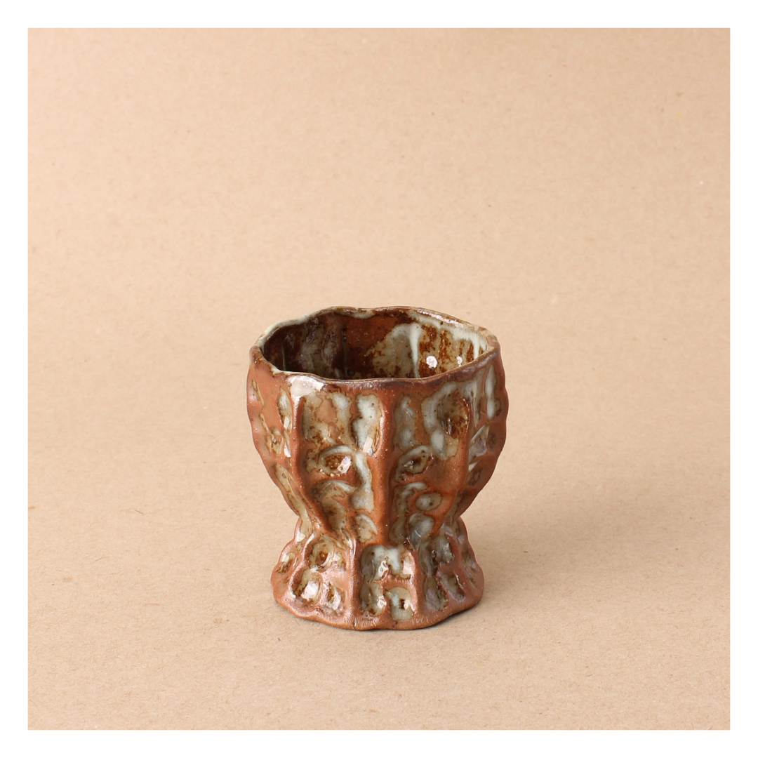 brown grid cup