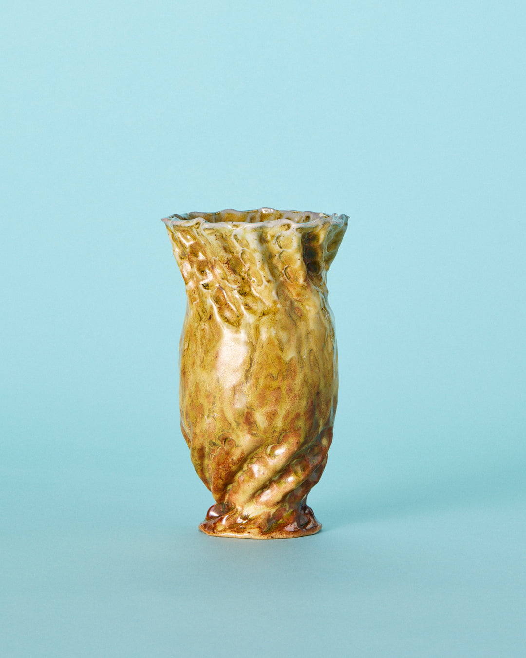 brown twist vase