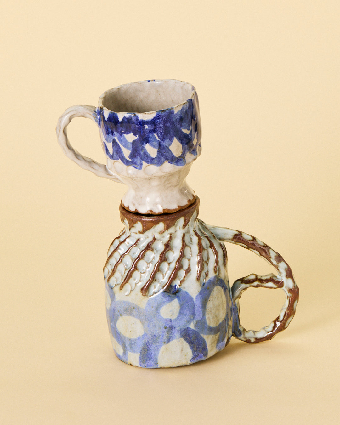 blue swirl mug