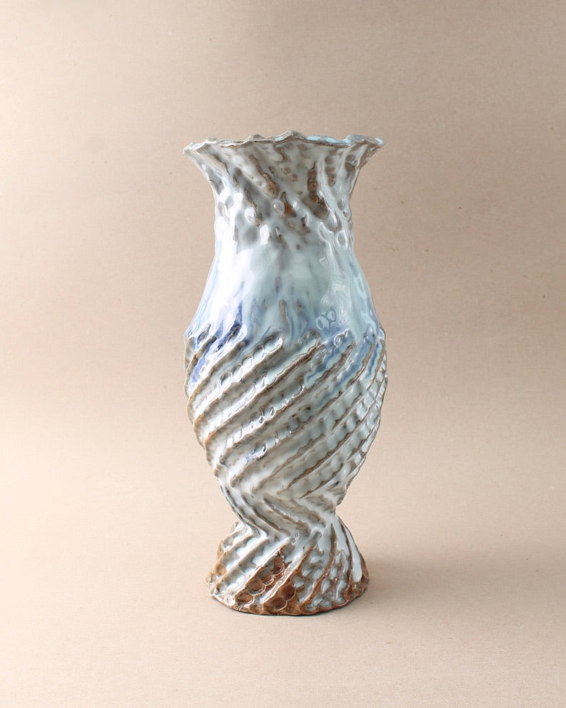 cobalt swirl vase