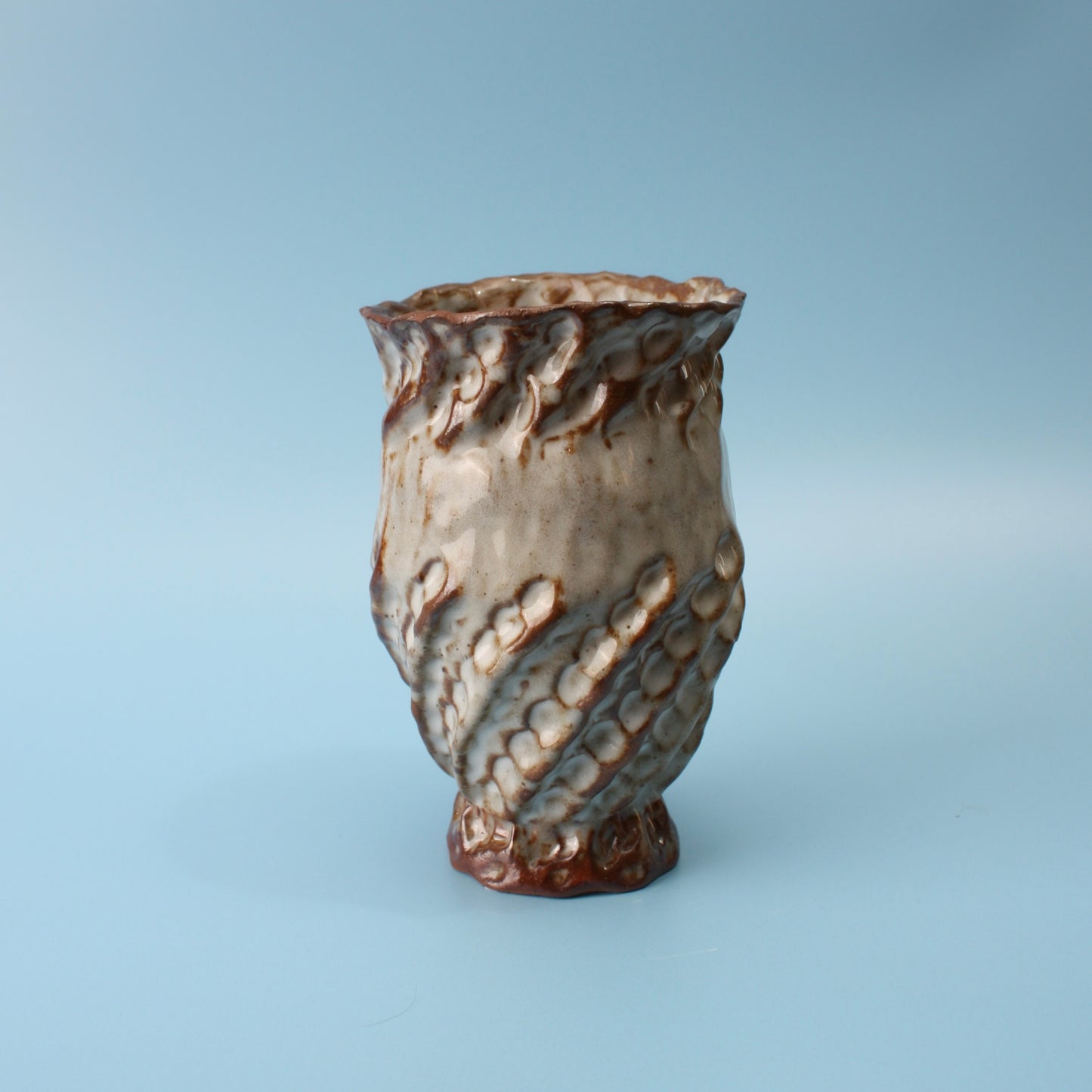 metallic brown swirl vase