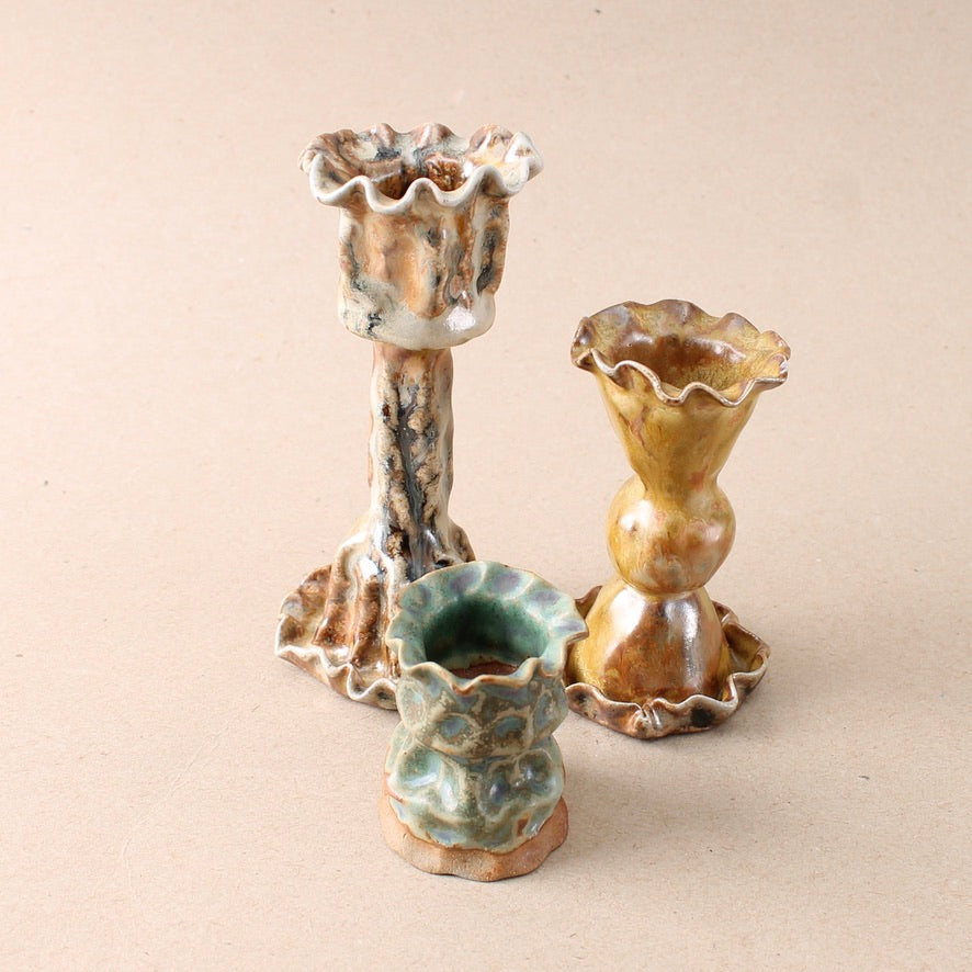 warm candlestick trio