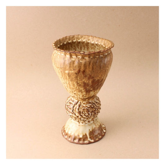 brown swirl vase
