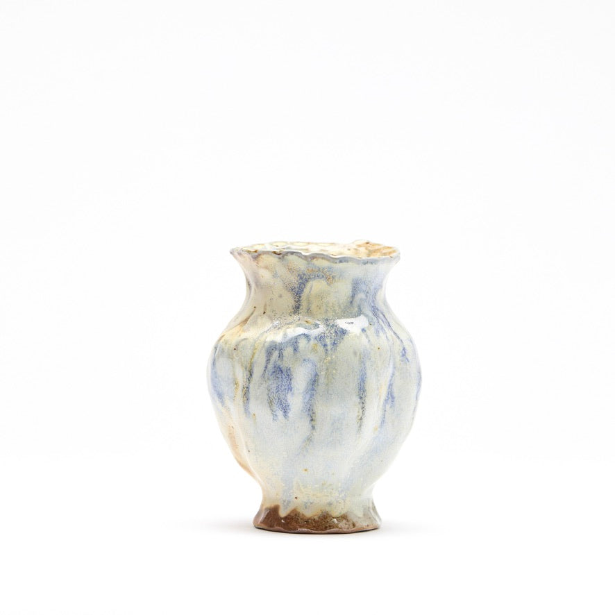 blue twirl vase