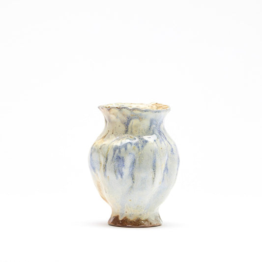 blue twirl vase