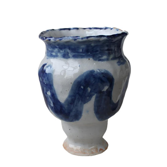 cobalt rim vase