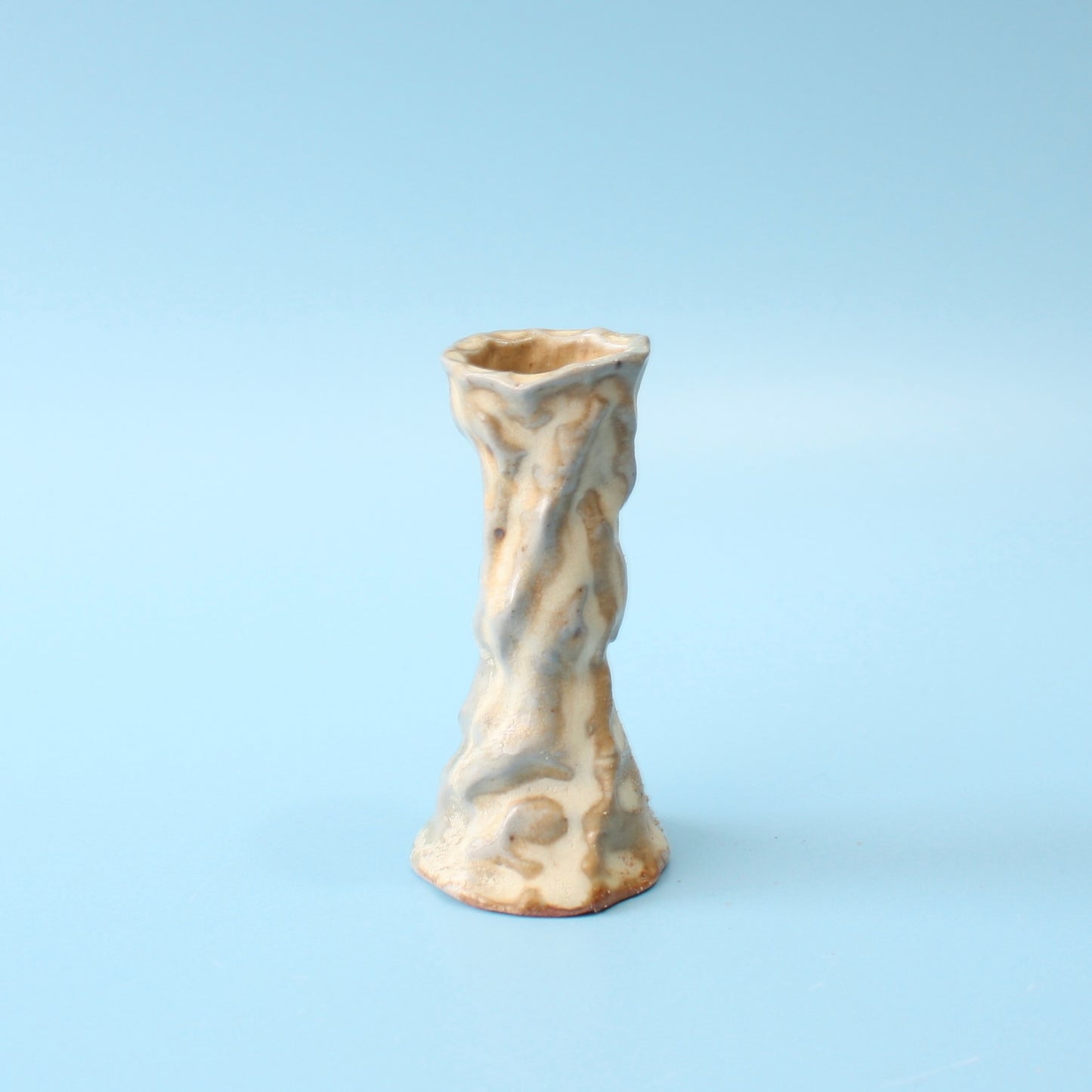 thick white candleholder