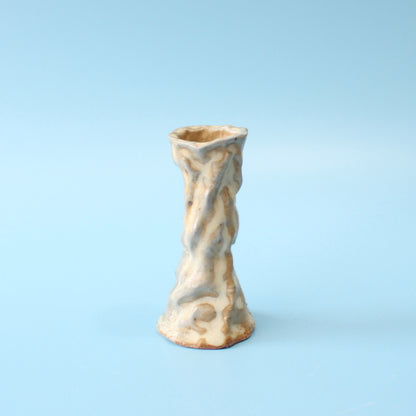 thick white candleholder