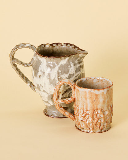 white splatter pitcher