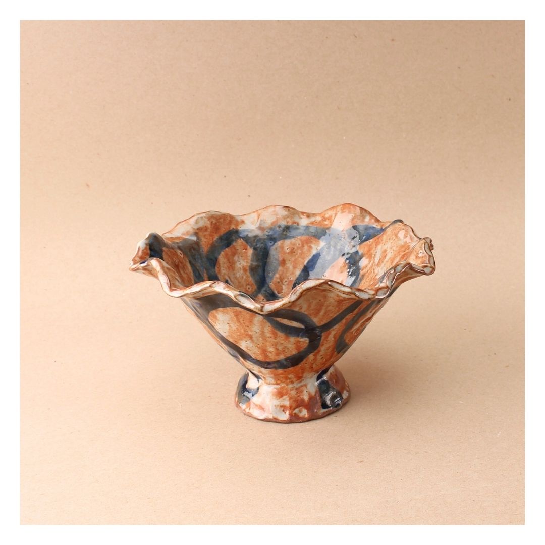 orange cobalt bowl