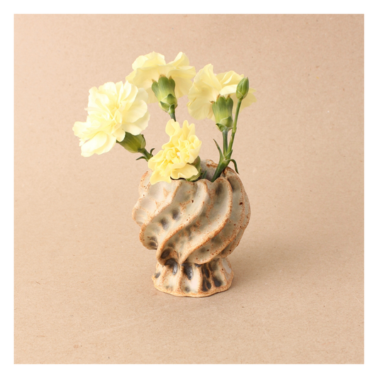 copper mini swirl bud vase
