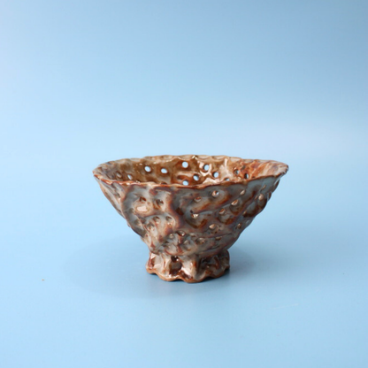 metallic pinch strainer berry bowl