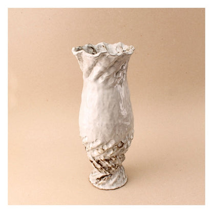 white twist vase
