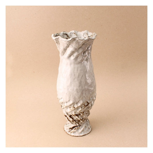 white twist vase