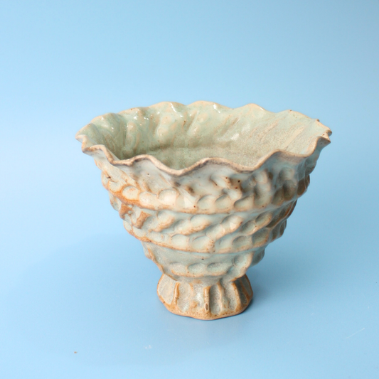 turquoise woodfired bowl