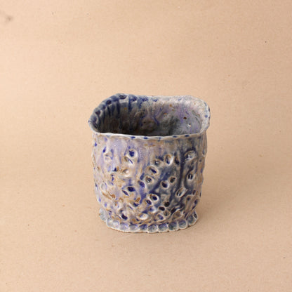 purple wood fired vase