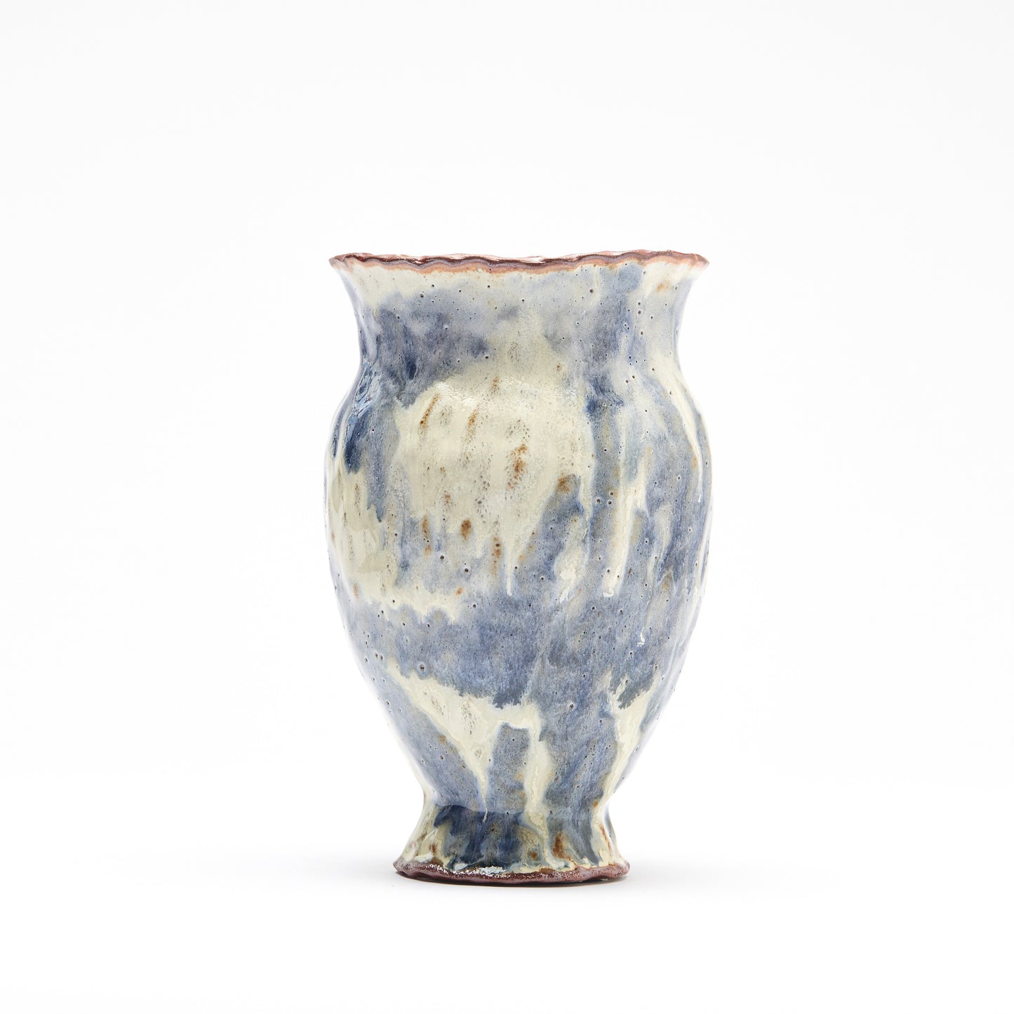 blue splash vase