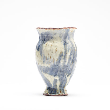 blue splash vase