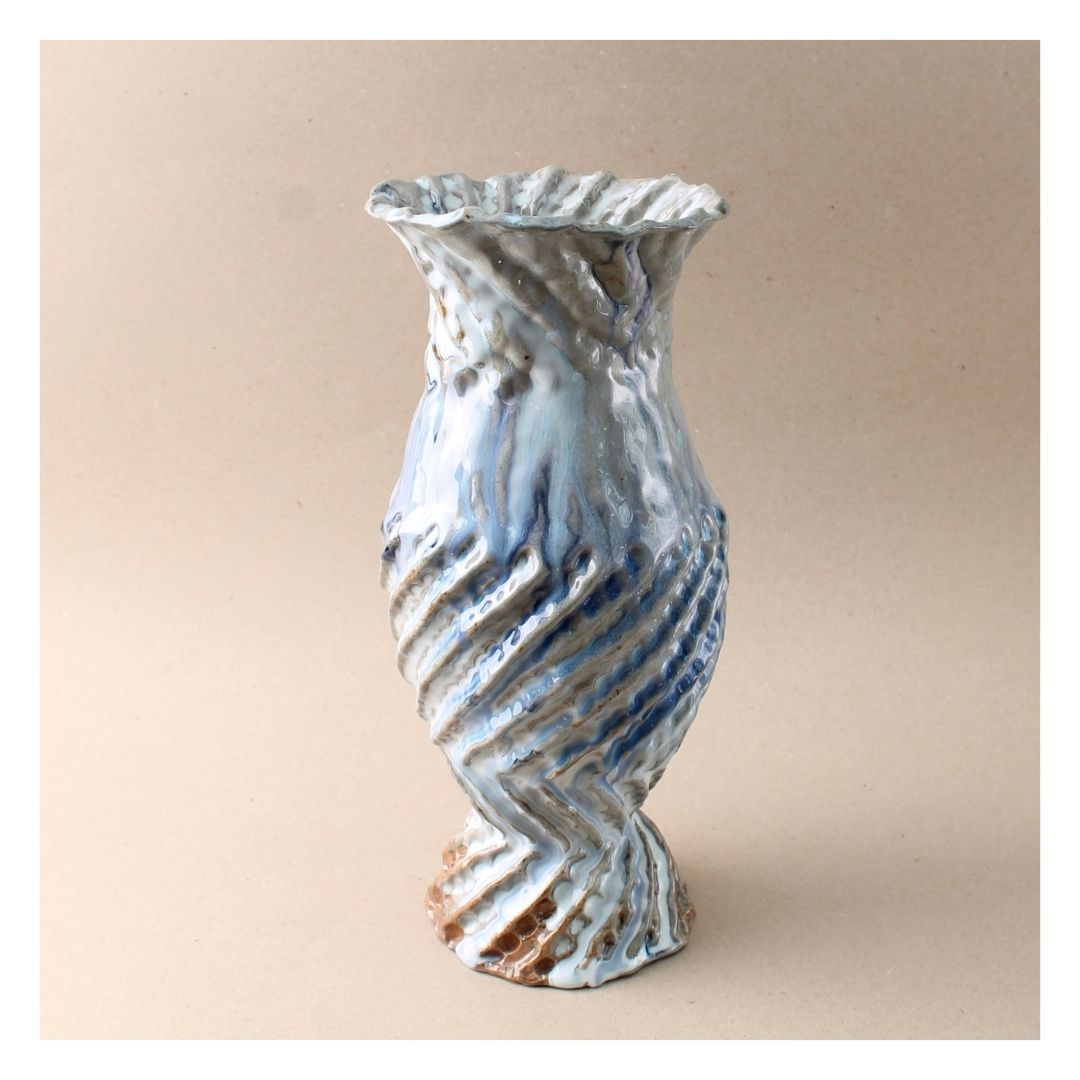 cobalt swirl vase