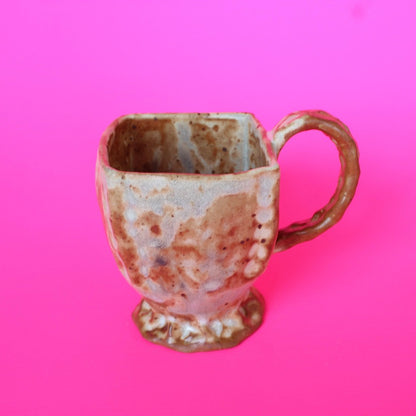 brown square mug