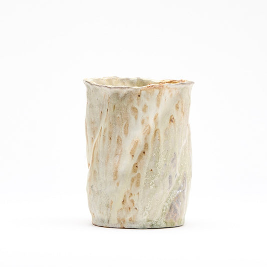 tan twirl cylinder vase