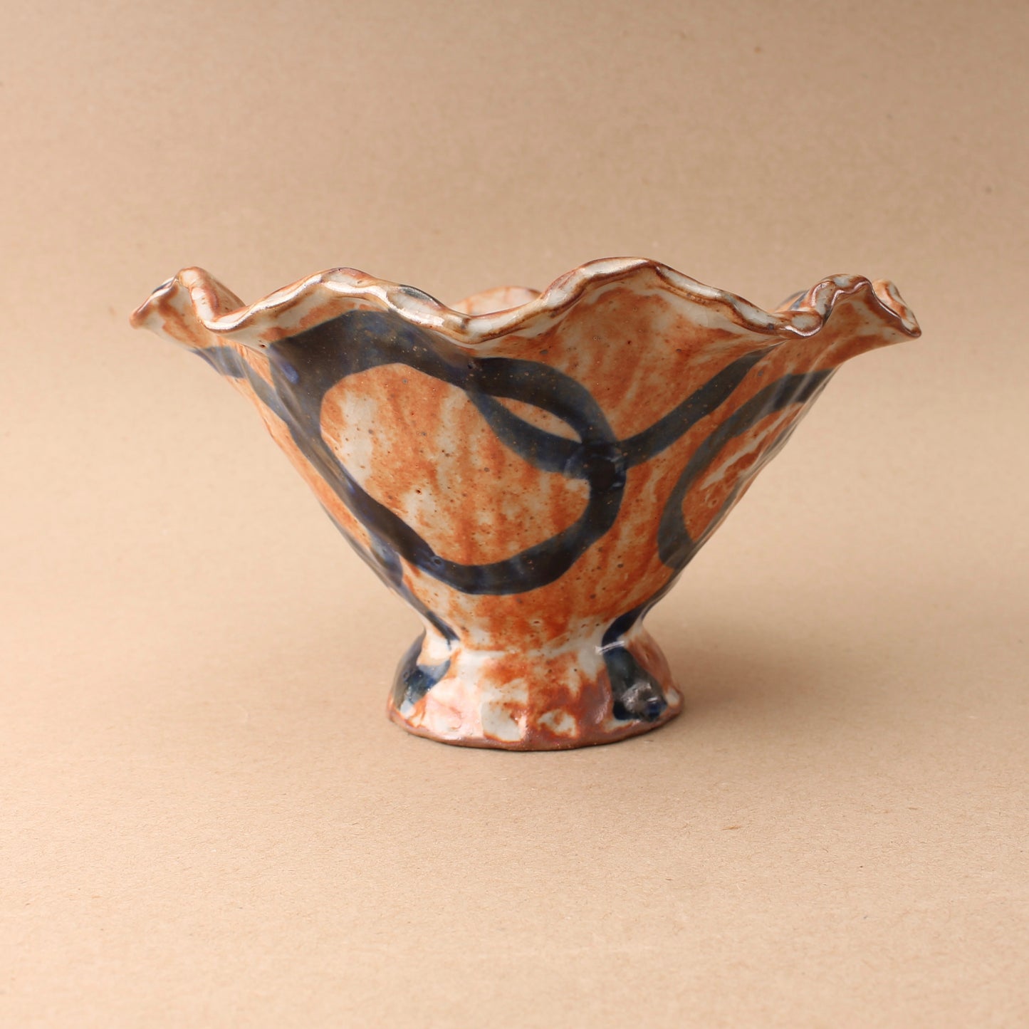 orange cobalt bowl