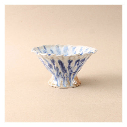 cobalt drip woodfired bowl