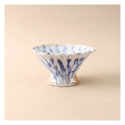 cobalt drip woodfired bowl