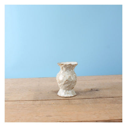 white bud vase