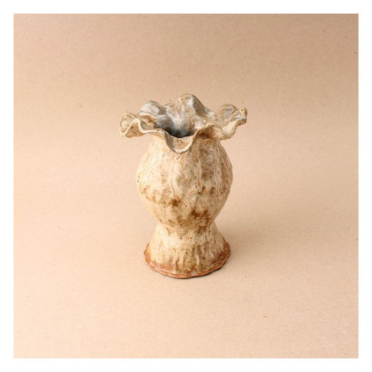 brown wave vase