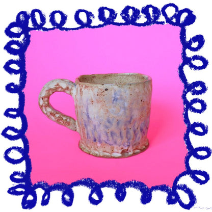 brown purple flat mug