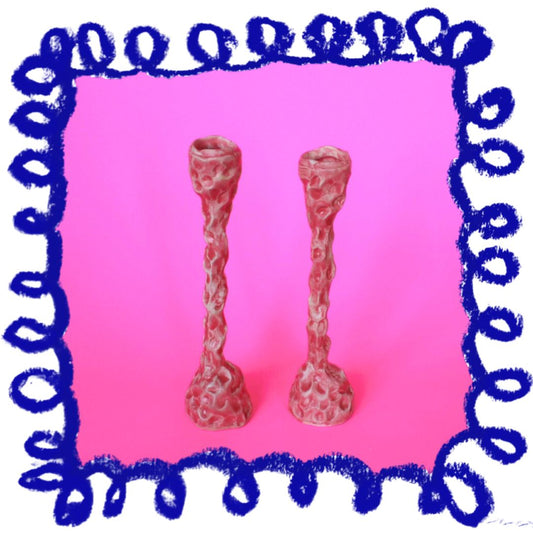 pink candlestick duo