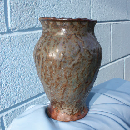green vase
