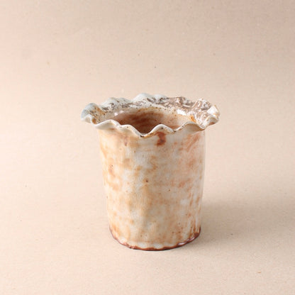brown cylinder vase