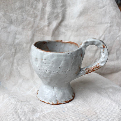 white crackle mug