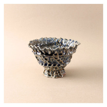 blue woodfired bowl