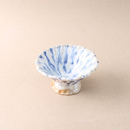 cobalt drip woodfired bowl