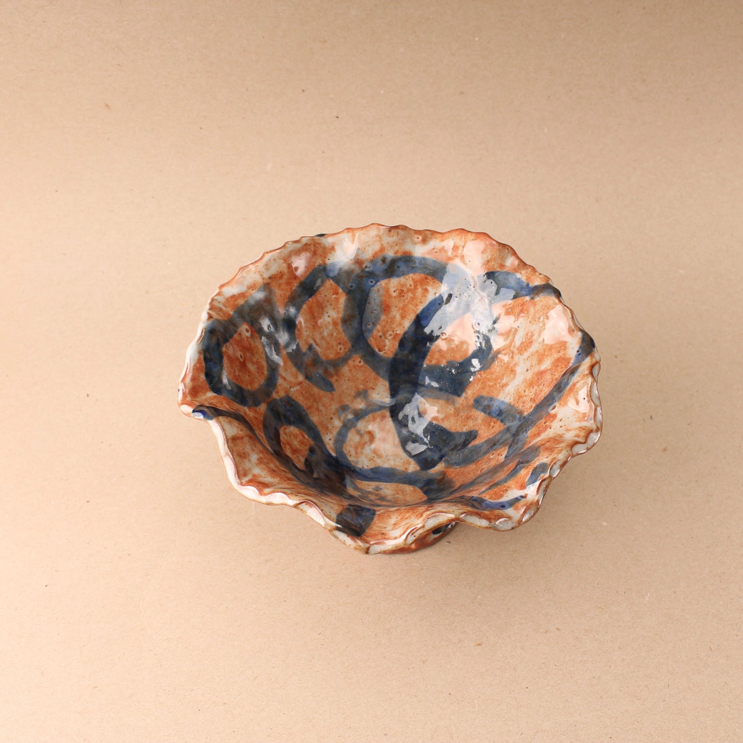 orange cobalt bowl